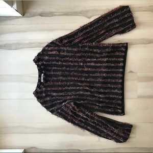 Fringe long sleeve top by Zara